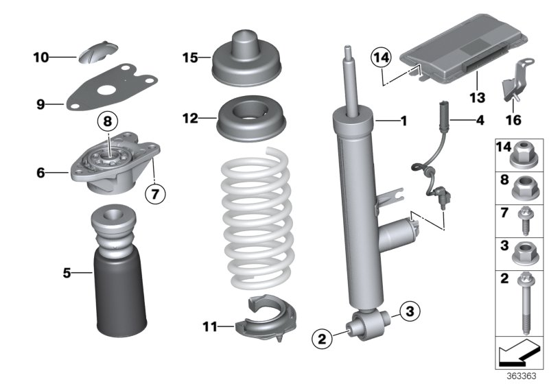 BMW 37 12 6 874 513 - Shock absorber, rear www.autoricambit.com