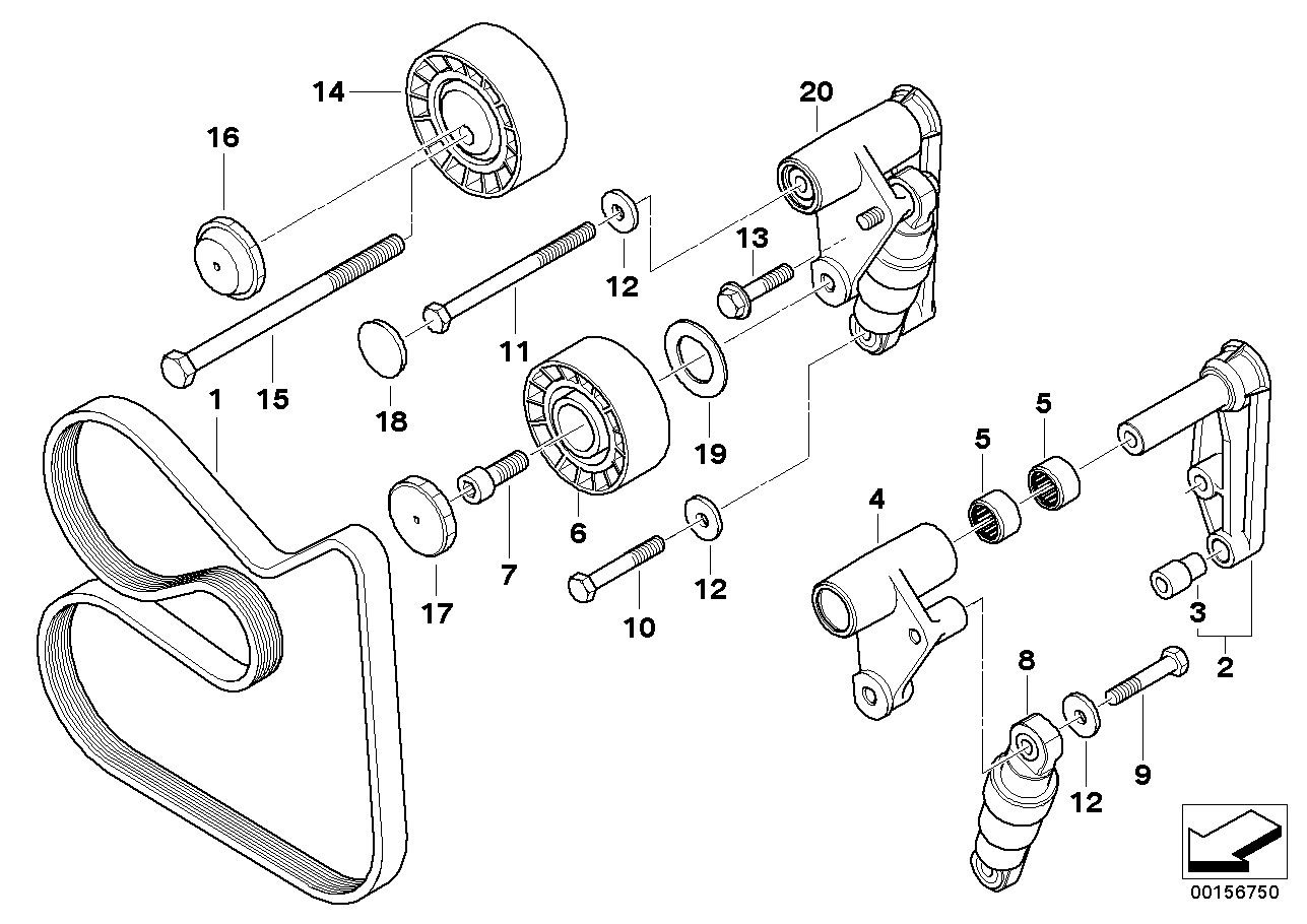 BMW 11 28 7 837 898 - Cinghia Poly-V www.autoricambit.com