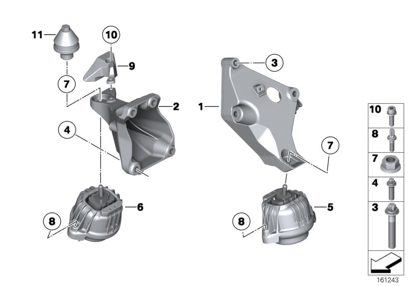 BMW 22 11 6 768 799* - Sospensione, Motore www.autoricambit.com