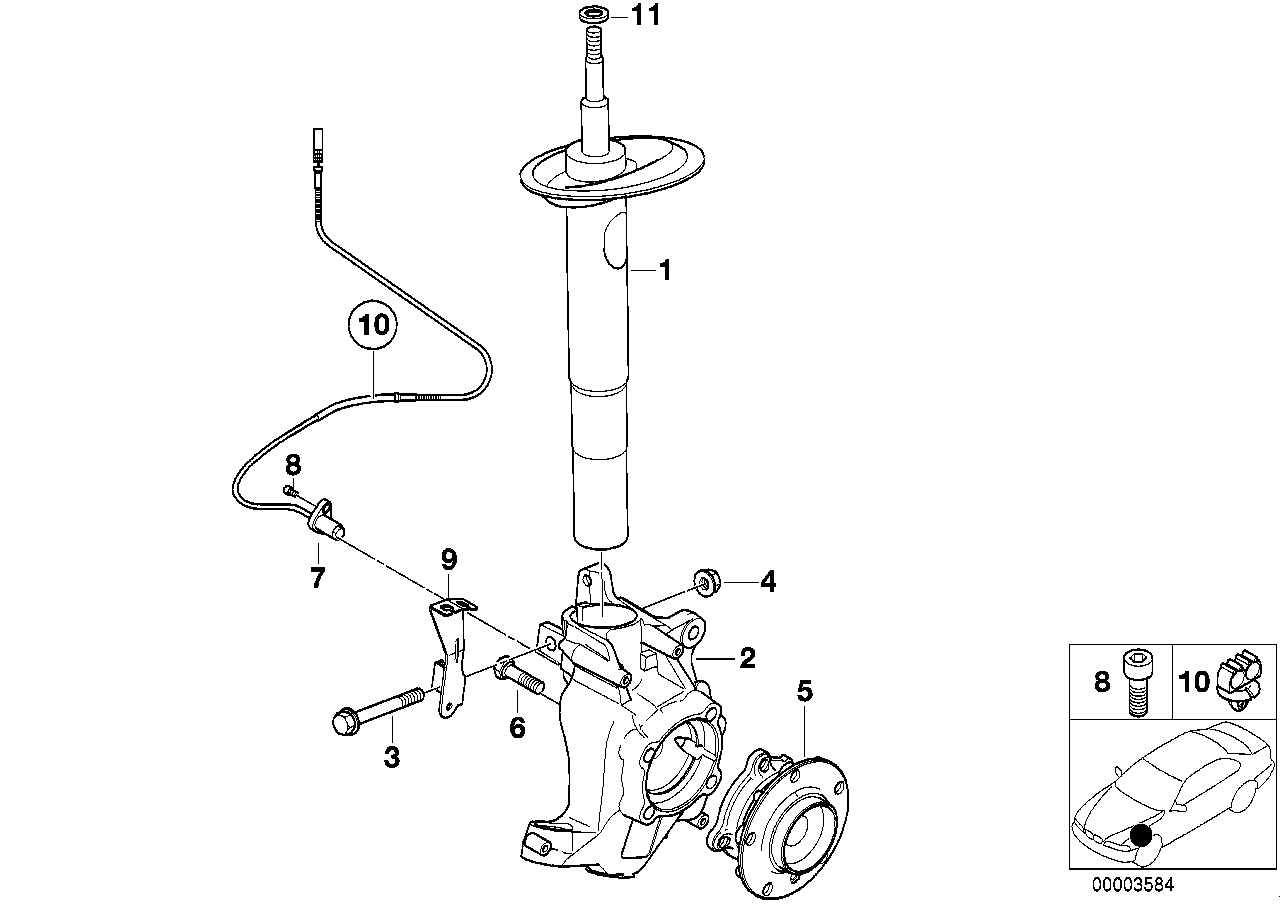 BMW 31 30 6 779 823 - Kit riparazione, Sospensione ruota www.autoricambit.com