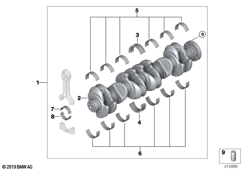 BMW 11218517935 - Kit cuscinetto albero a gomiti www.autoricambit.com