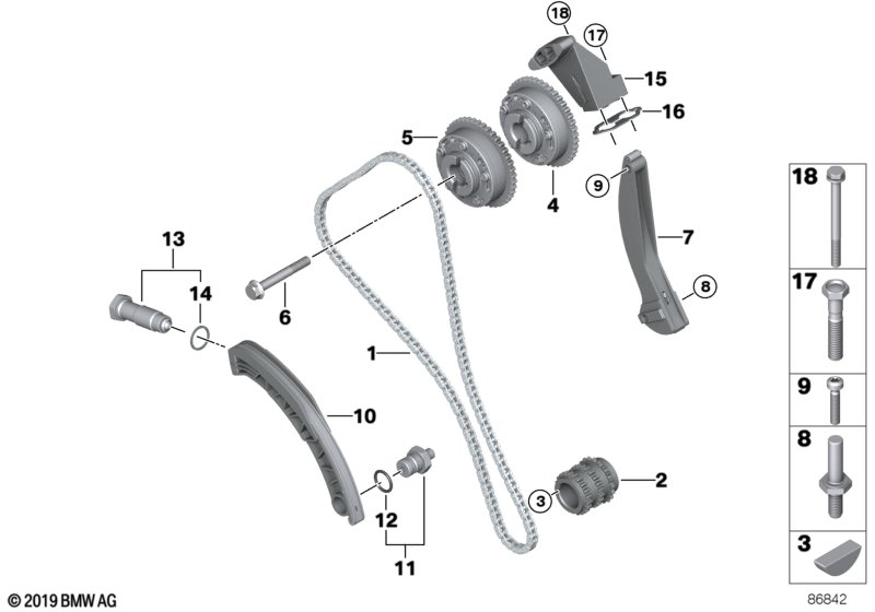 BMW 11 31 1 439 552 - Tenditore, Catena distribuzione www.autoricambit.com