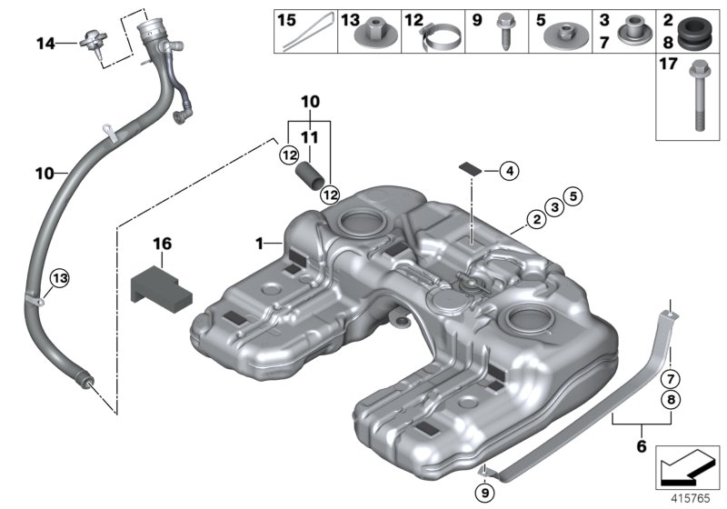 Mini 16 11 7 222 391 - Chiusura, serbatoio carburante www.autoricambit.com