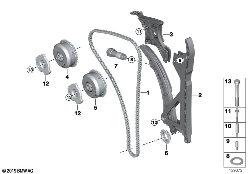 BMW 11 31 7 592 850 - Pattino, Catena distribuzione www.autoricambit.com