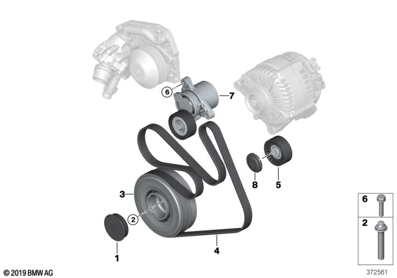 BMW 11287649968 - Galoppino/Guidacinghia, Cinghia Poly-V www.autoricambit.com