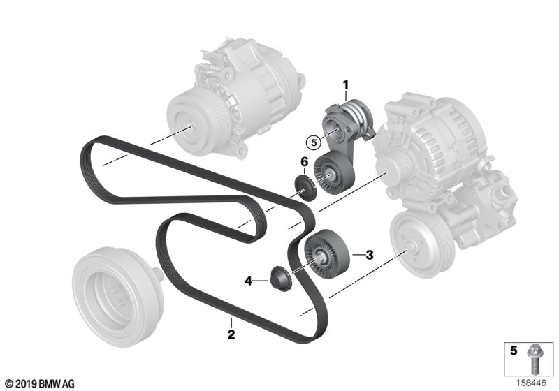 BMW 11 28 7 530 314 - Tendicinghia, Cinghia Poly-V www.autoricambit.com