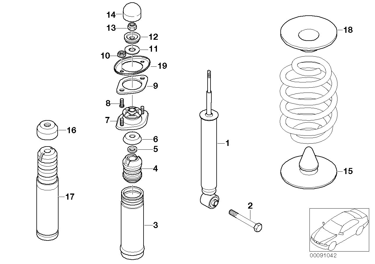 BMW 33531091640 - Kit parapolvere, Ammortizzatore www.autoricambit.com