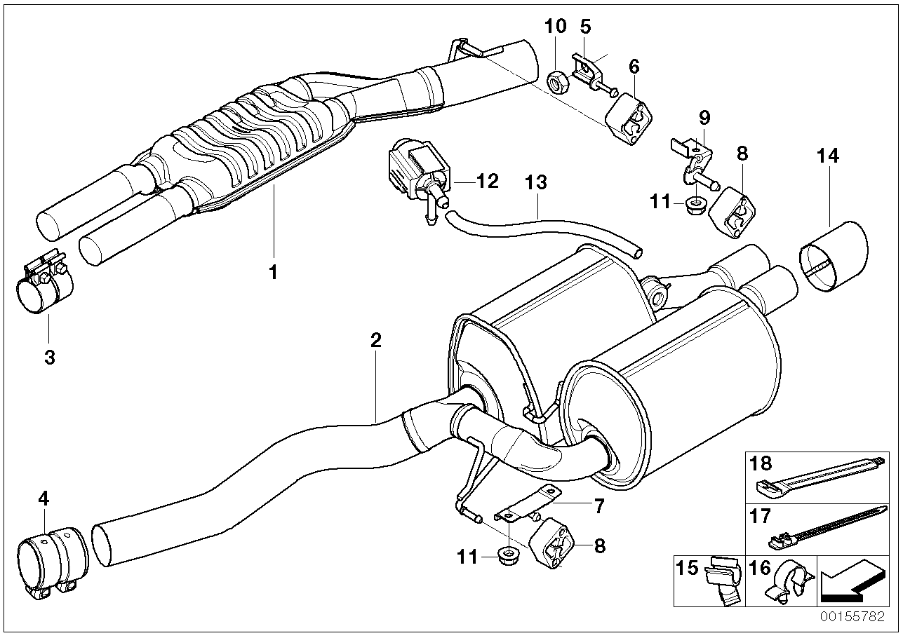 BMW 18 30 7 560 778 - Connettore tubi, Imp. gas scarico www.autoricambit.com