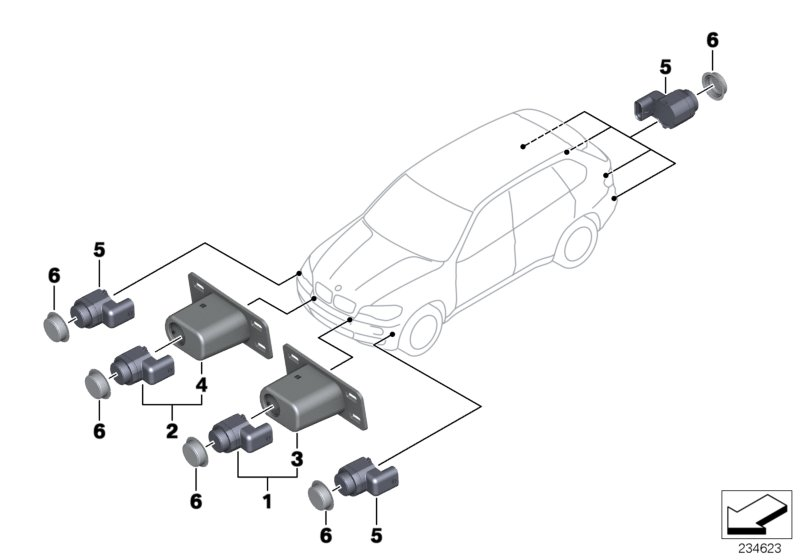 BMW 66 20 9 142 202 - Sensore, Assistenza parcheggio www.autoricambit.com