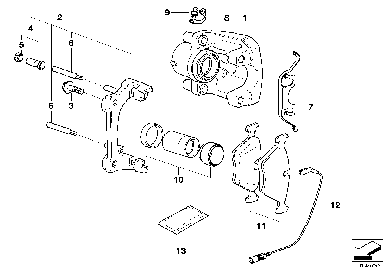 Mini 34 21 6 869 617 - Kit manicotti di guida, Pinza freno www.autoricambit.com