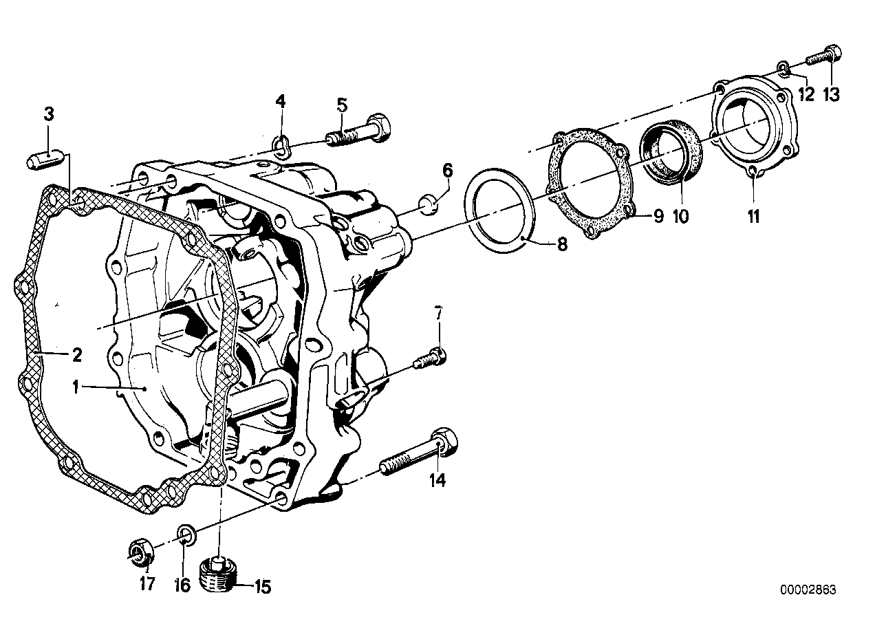 BMW 23 12 1 205 340 - Paraolio, Cambio manuale www.autoricambit.com