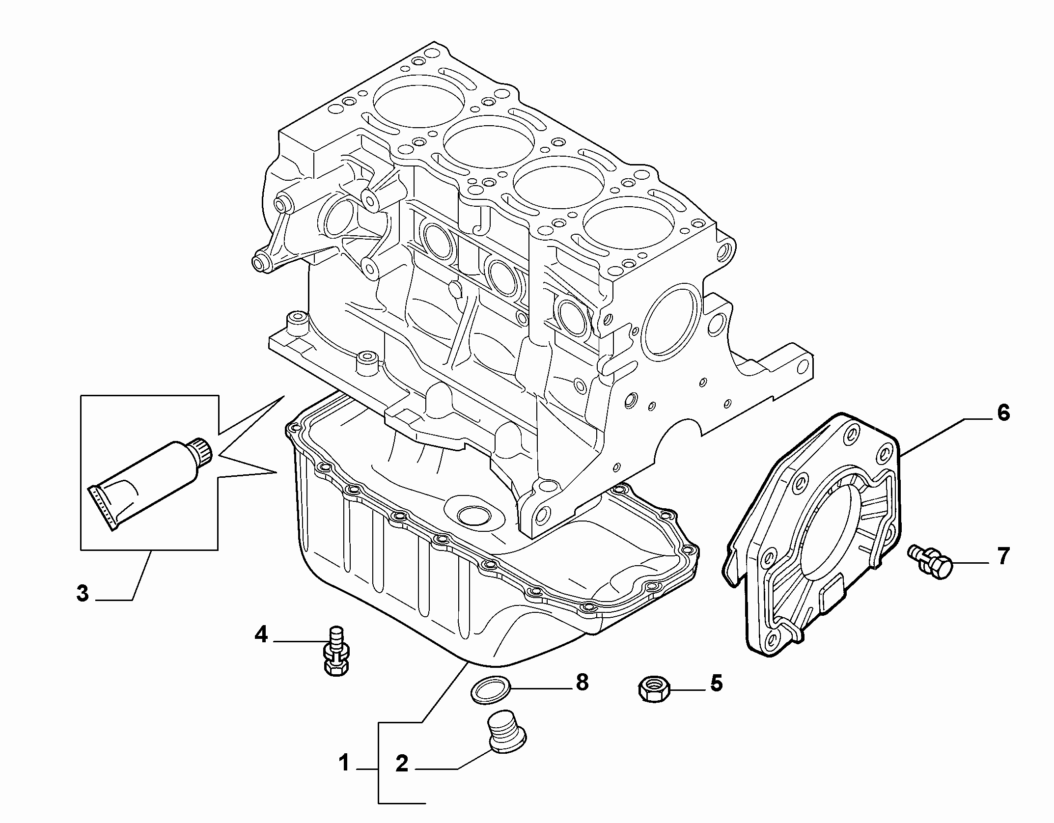 Abarth 55184773 - Vite di chiusura, vaschetta dell'olio www.autoricambit.com