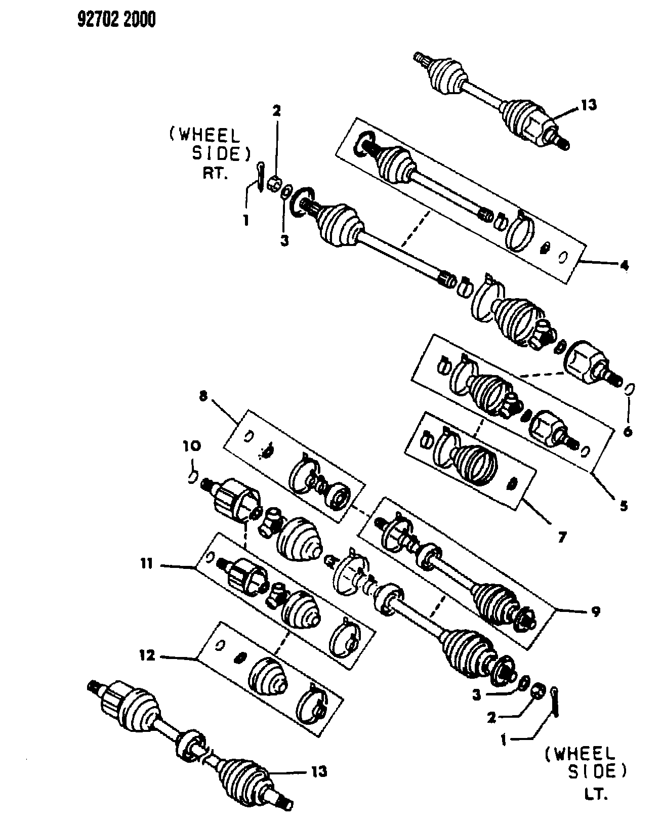 Mitsubishi MB89 6311 - Kit giunti, Semiasse www.autoricambit.com