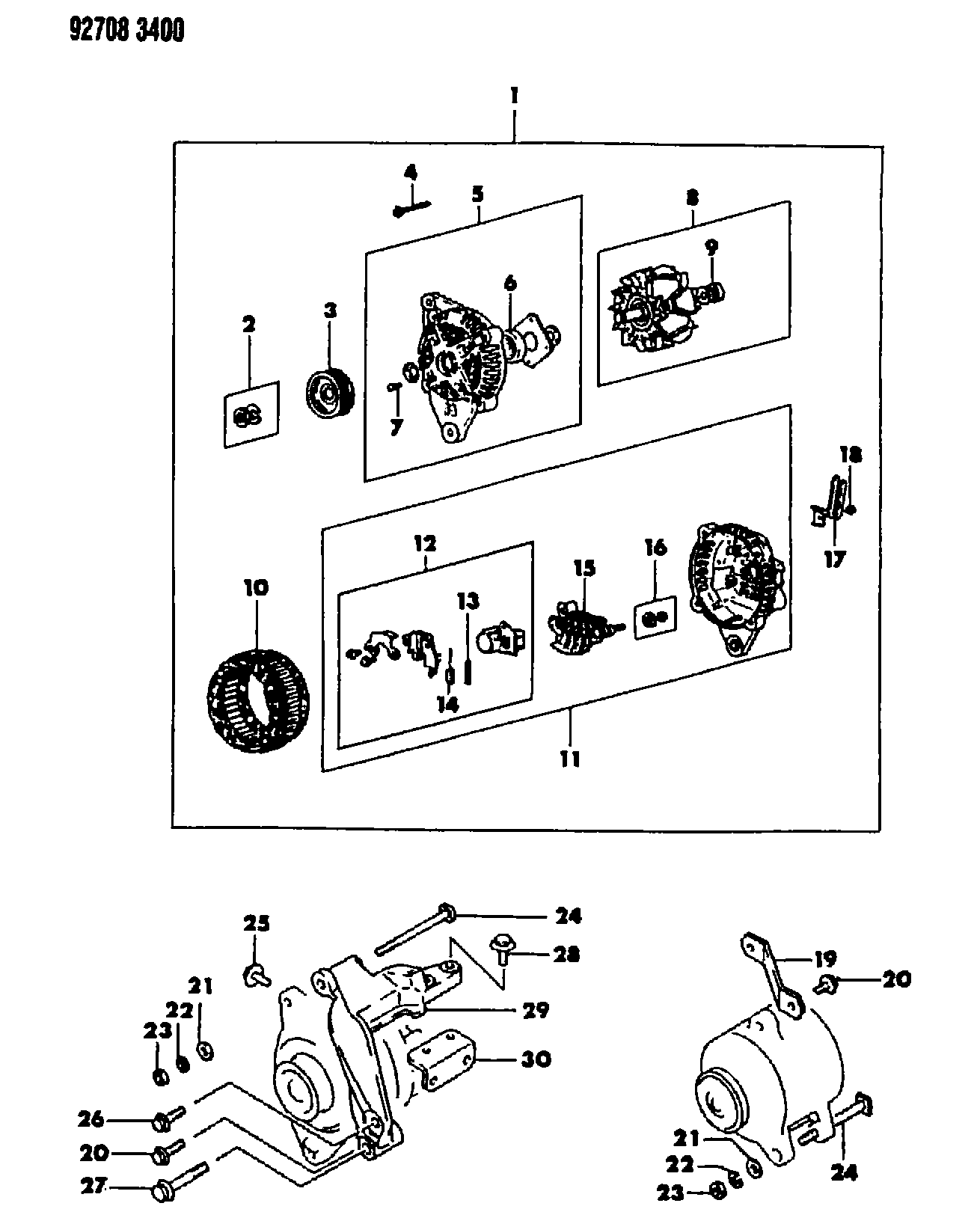 Mitsubishi MD 611 586 - Raddrizzatore, Alternatore www.autoricambit.com