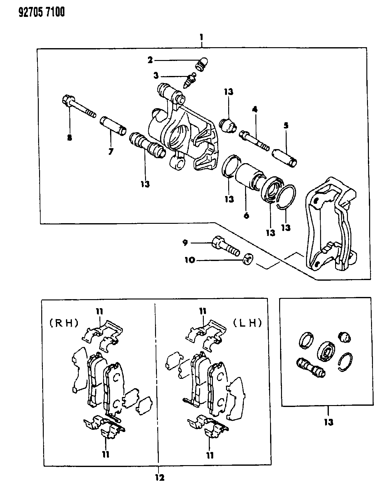 Mitsubishi MB85 7335 - Kit pastiglie freno, Freno a disco www.autoricambit.com