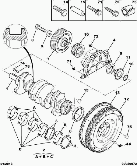 PEUGEOT 0515.V6 - Puleggia cinghia, Albero a gomiti www.autoricambit.com