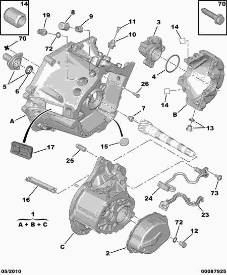 CITROEN 2207 95 - MANUAL GEAR-BOX COVER www.autoricambit.com