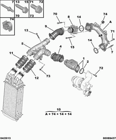 CITROËN/PEUGEOT 98 012 805 80 - Flessibile aria alimentazione www.autoricambit.com