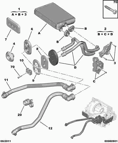 CITROËN/PEUGEOT 6448 V3 - Scambiatore calore, Riscaldamento abitacolo www.autoricambit.com