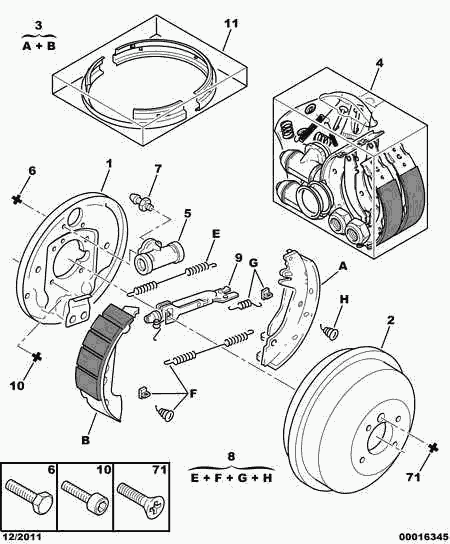 PEUGEOT 4308 61 - Accessori, freno a tamburo www.autoricambit.com