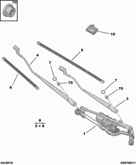 DS 6423-K0 - Spazzola tergi www.autoricambit.com