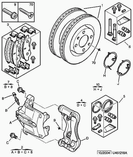 CITROËN 4252 53 - Kit pastiglie freno, Freno a disco www.autoricambit.com