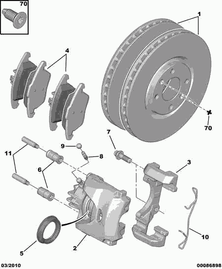 CITROËN 4253-97 - Kit pastiglie freno, Freno a disco www.autoricambit.com