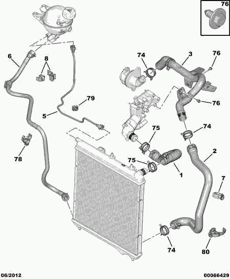 CITROËN 1351 HE - Flessibile radiatore www.autoricambit.com