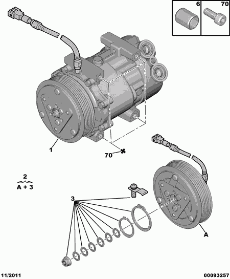 CITROËN 6453.CL - Compressore, Climatizzatore www.autoricambit.com