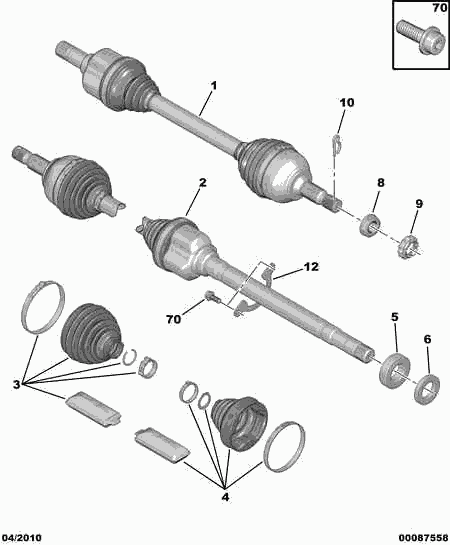 Opel 3293 C7 - DRIVESHAFT GAITER KIT www.autoricambit.com