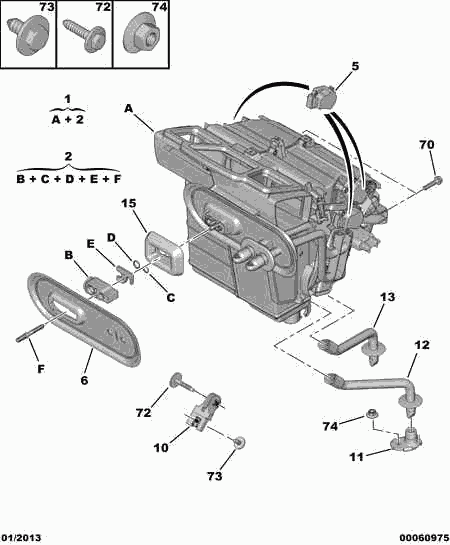 CITROËN/PEUGEOT 6450 XG - Evaporatore, Climatizzatore www.autoricambit.com