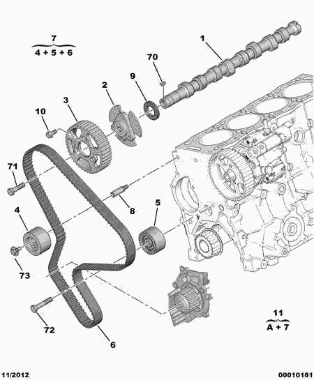 CITROËN/PEUGEOT 0831 K9 - Kit cinghie dentate www.autoricambit.com