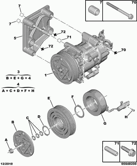 CITROËN/PEUGEOT 6453 XJ - Compressore, Climatizzatore www.autoricambit.com