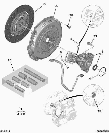 PEUGEOT 2041 A4 - Dispositivo disinnesto centrale, Frizione www.autoricambit.com