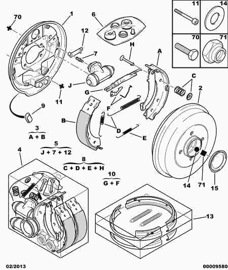 PEUGEOT 4241 4Z - Kit freno, freni a tamburo www.autoricambit.com