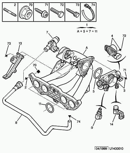 CITROËN 0348.P3 - Guarnizione, Collettore aspirazione www.autoricambit.com