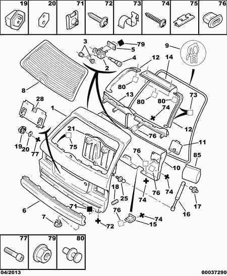 CITROËN 8731 A8 - Ammortizatore pneumatico, Cofano bagagli /vano carico www.autoricambit.com