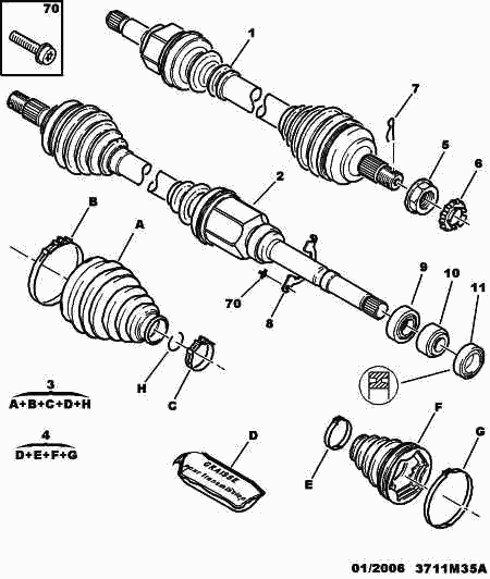 PEUGEOT 3273 RF - Albero motore/Semiasse www.autoricambit.com