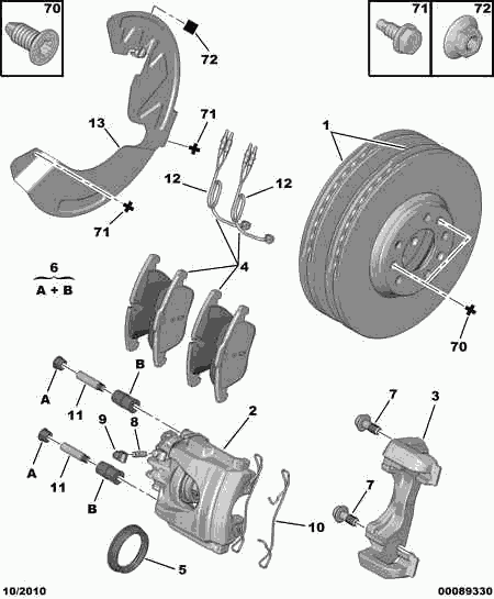 DS 4249 93 - 2 FRONT DISKS KIT, VENTILATED www.autoricambit.com