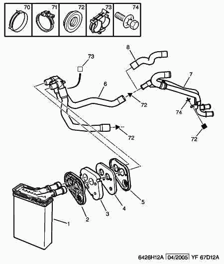 PEUGEOT 6466 GK - Flessibile, Scambiatore calore, Riscaldamento www.autoricambit.com