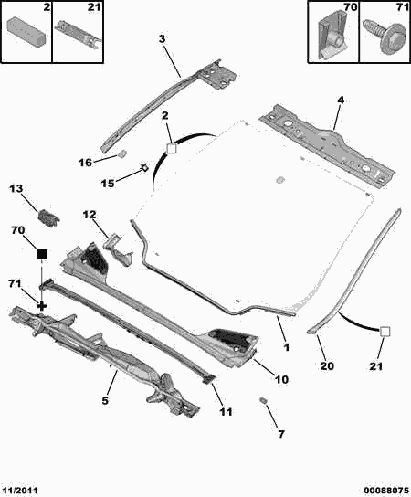 PEUGEOT 8110 25 - Clip, Fregio/Modanatura protettiva www.autoricambit.com