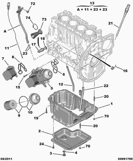 TOYOTA 1104.36 - Kit guarnizioni, Radiatore olio www.autoricambit.com