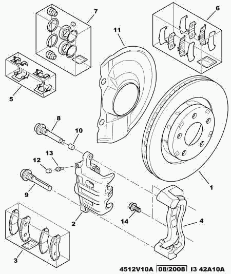 Mitsubishi 4253 88 - Kit pastiglie freno, Freno a disco www.autoricambit.com