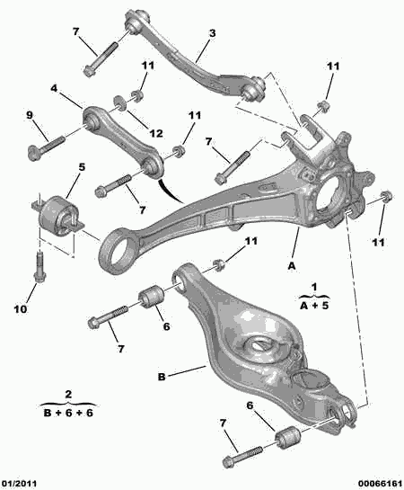 CITROËN/PEUGEOT 5131 G0 - Silent Block, Supporto Braccio Oscillante www.autoricambit.com