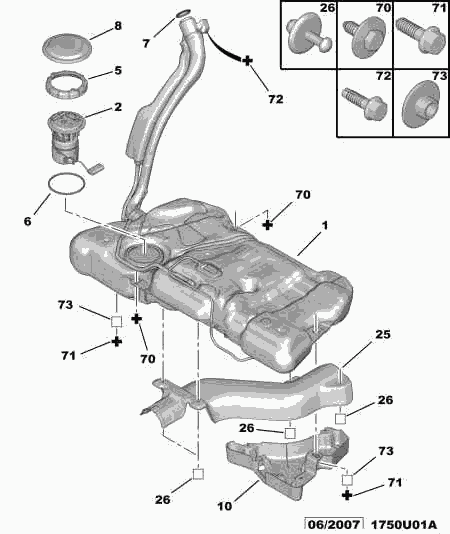 CITROËN 96 872 184 80 - Gruppo alimentazione carburante www.autoricambit.com