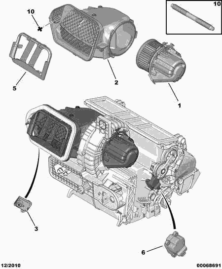 PEUGEOT 6441.AJ - Ventilatore abitacolo www.autoricambit.com