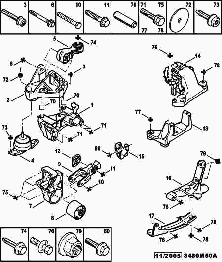 PEUGEOT 1806 73 - Sospensione, Motore www.autoricambit.com