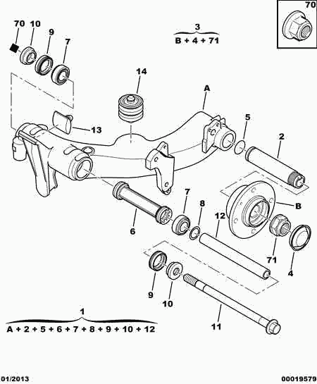 CITROËN 5132 68 - Kit riparazione, Braccio trasversale www.autoricambit.com