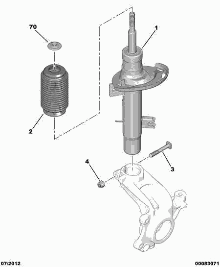 PEUGEOT 5254 35 - Kit parapolvere, Ammortizzatore www.autoricambit.com