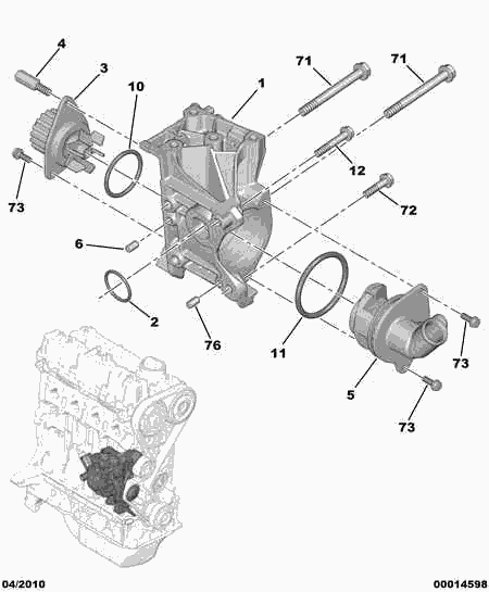 CITROËN/PEUGEOT 1201 G0 - Pompa acqua www.autoricambit.com